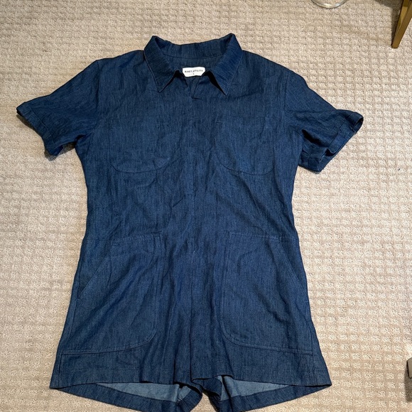 Rivet utility Short Sleeve Romper